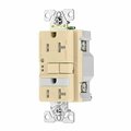 Eaton GFCI Receptacle, 125 V, 20 A, NEMA: NEMA 5-20R, Back and Side Wiring, Ivory TRSGFNL20V